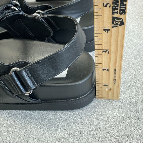 NWOT Dolce Vita Argyle Black Platform Sandals Women's Size 6 - Picture 3 of 7